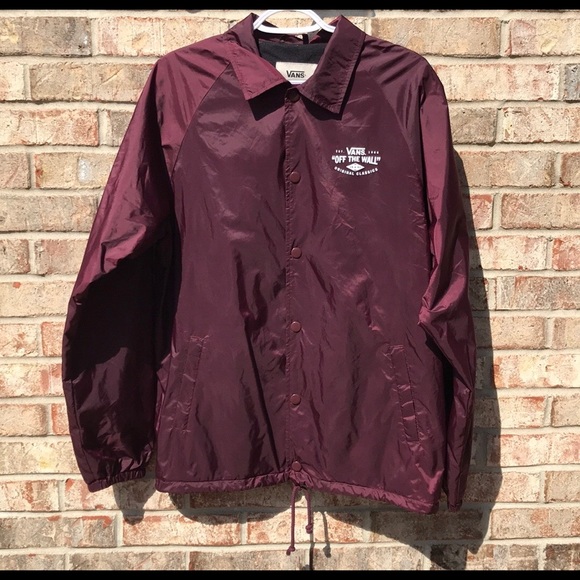 maroon vans jacket